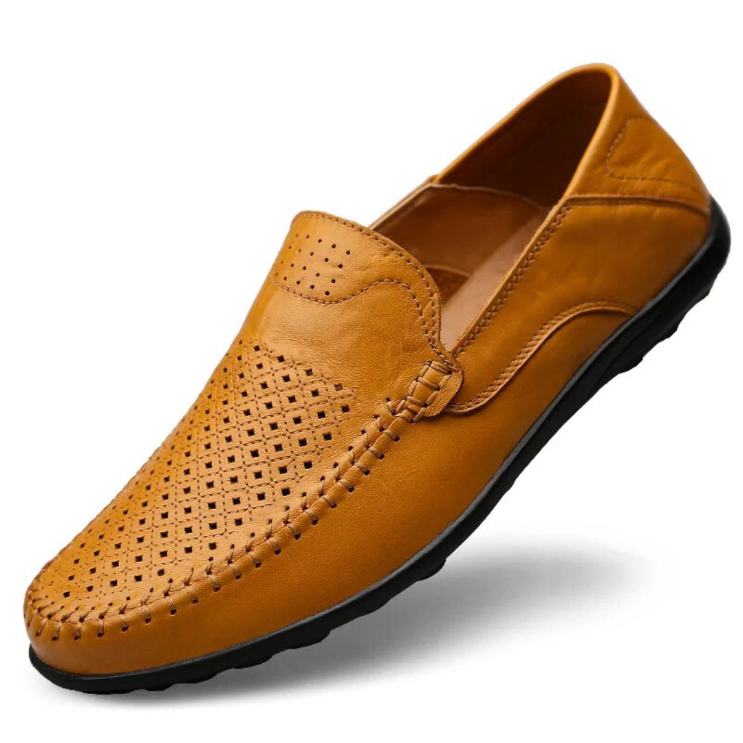men's genuine leather loafers - side view