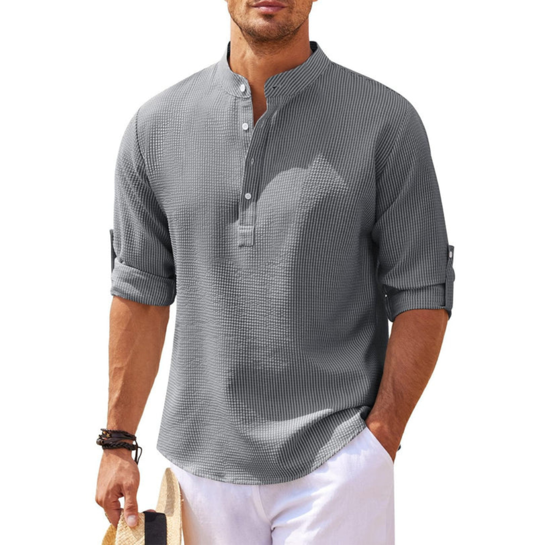Men's Half-Button Placket Shirt - photo 1