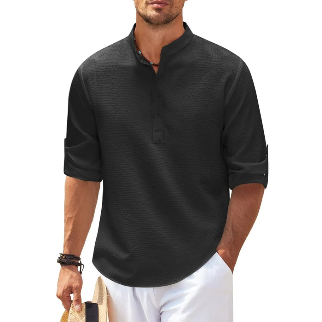 Men's Half-Button Placket Shirt - photo 3