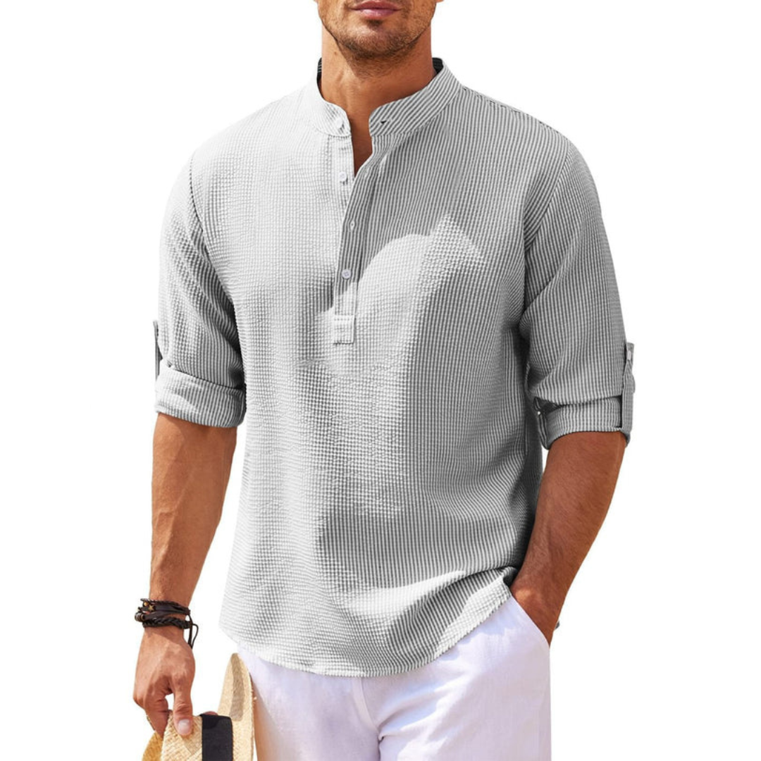 Men's Half-Button Placket Shirt - photo 6