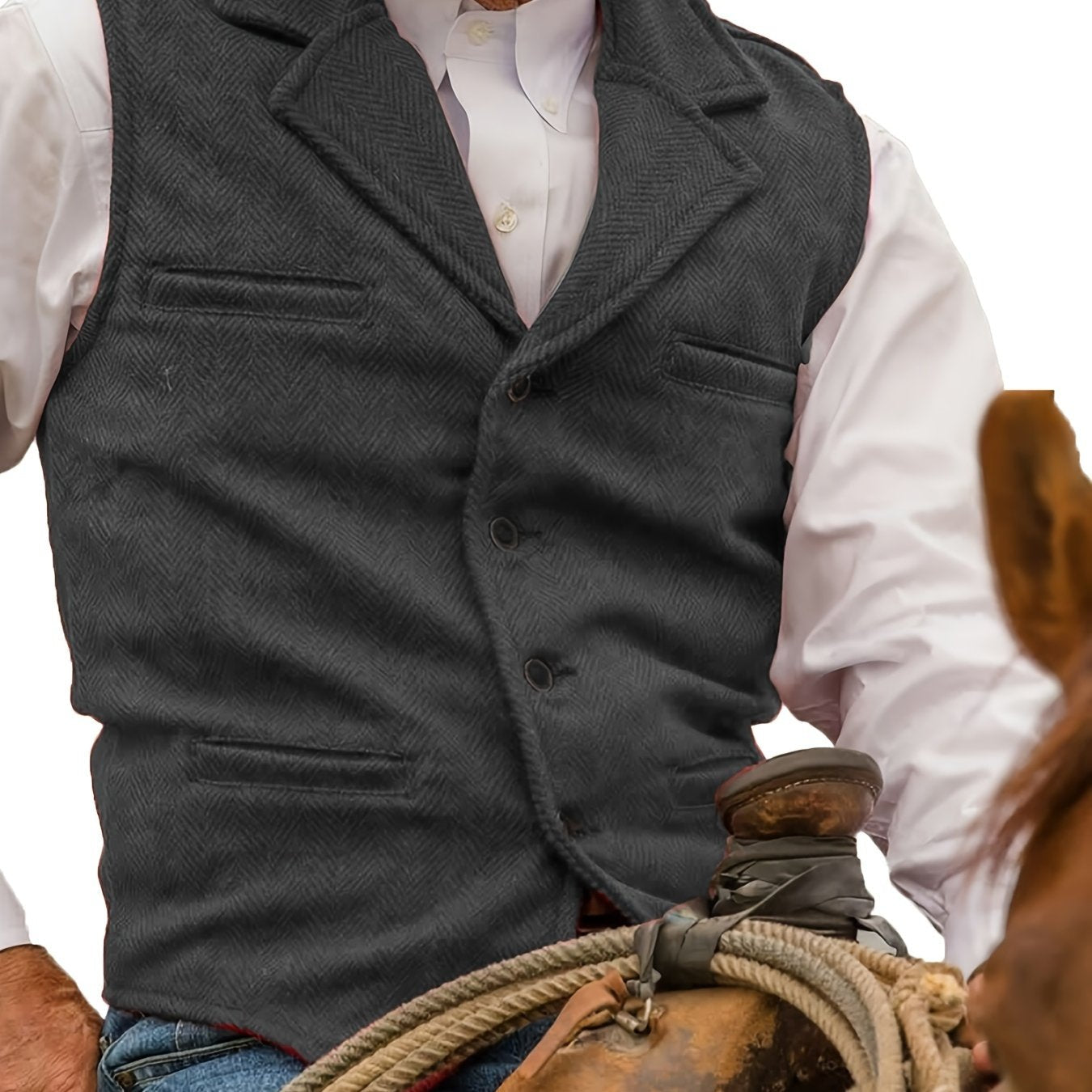 Men's Heritage Herringbone Vest - photo 12