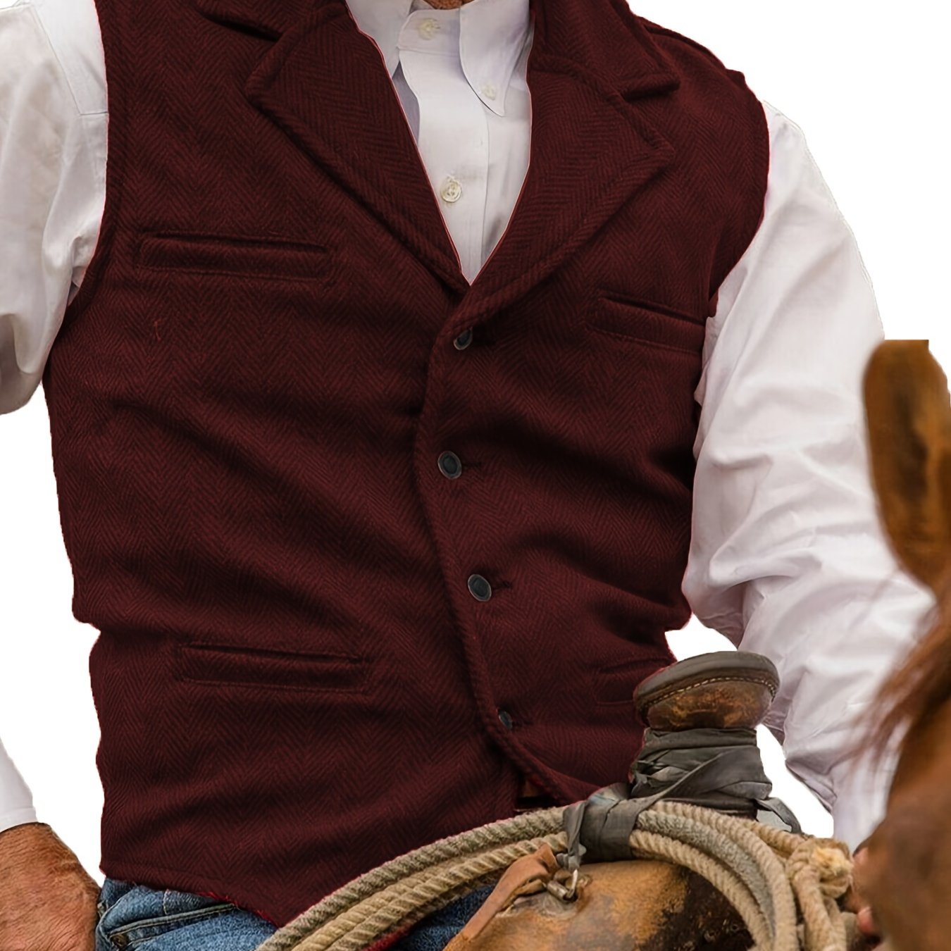 Men's Heritage Herringbone Vest - photo 18