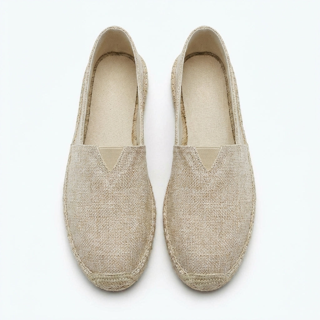 Men's Linen Espadrille Loafers | Lightweight Slip-On Summer Casual Shoes