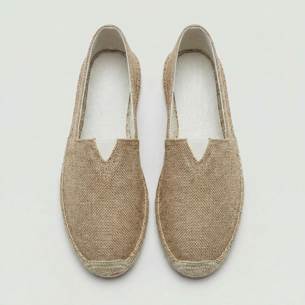 Men's Linen Espadrille Loafers | Lightweight Slip-On Summer Casual Shoes