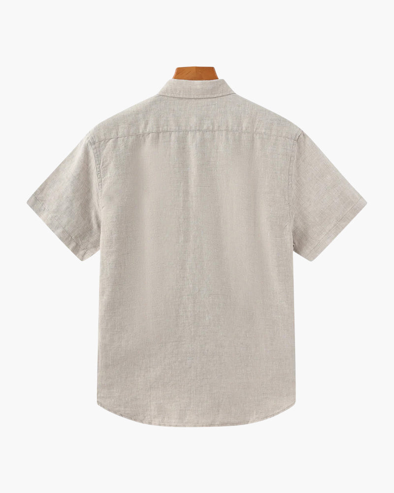Men's Linen Short Sleeve Shirt | Breathable Casual Summer Top