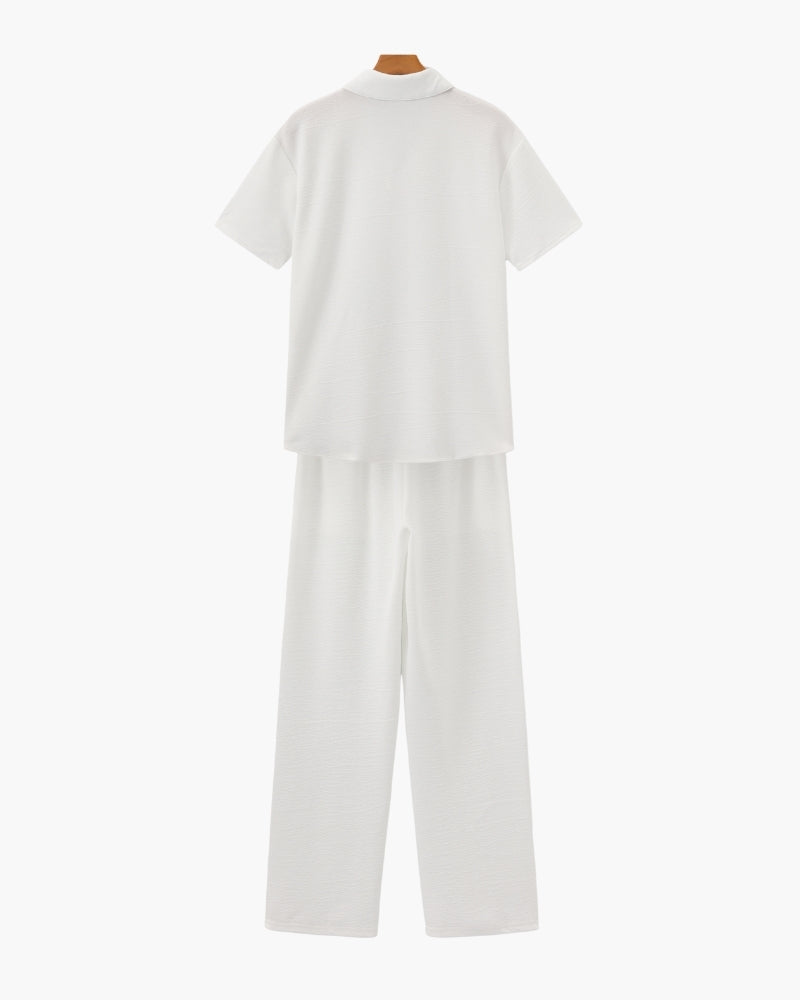 Men's Polo Shirt and Trousers Set | Casual Matching Co-Ord Summer Outfit