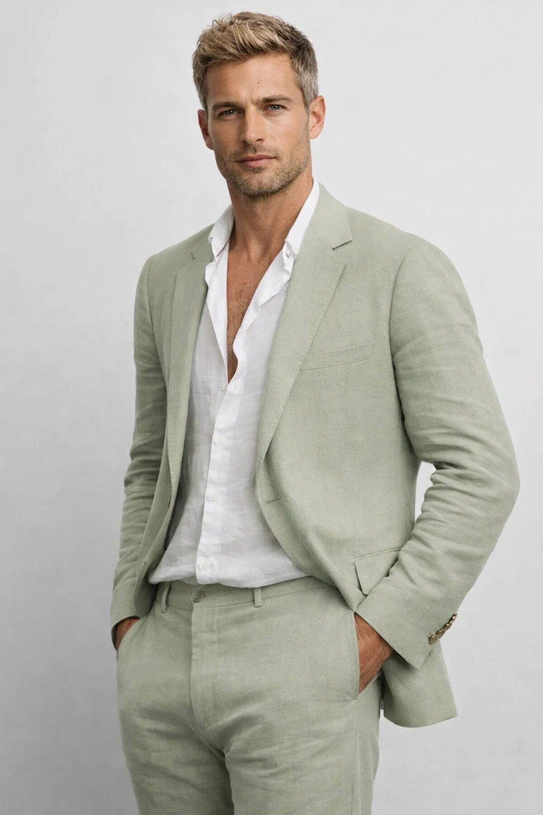 Men's regular fit two-piece set - front view