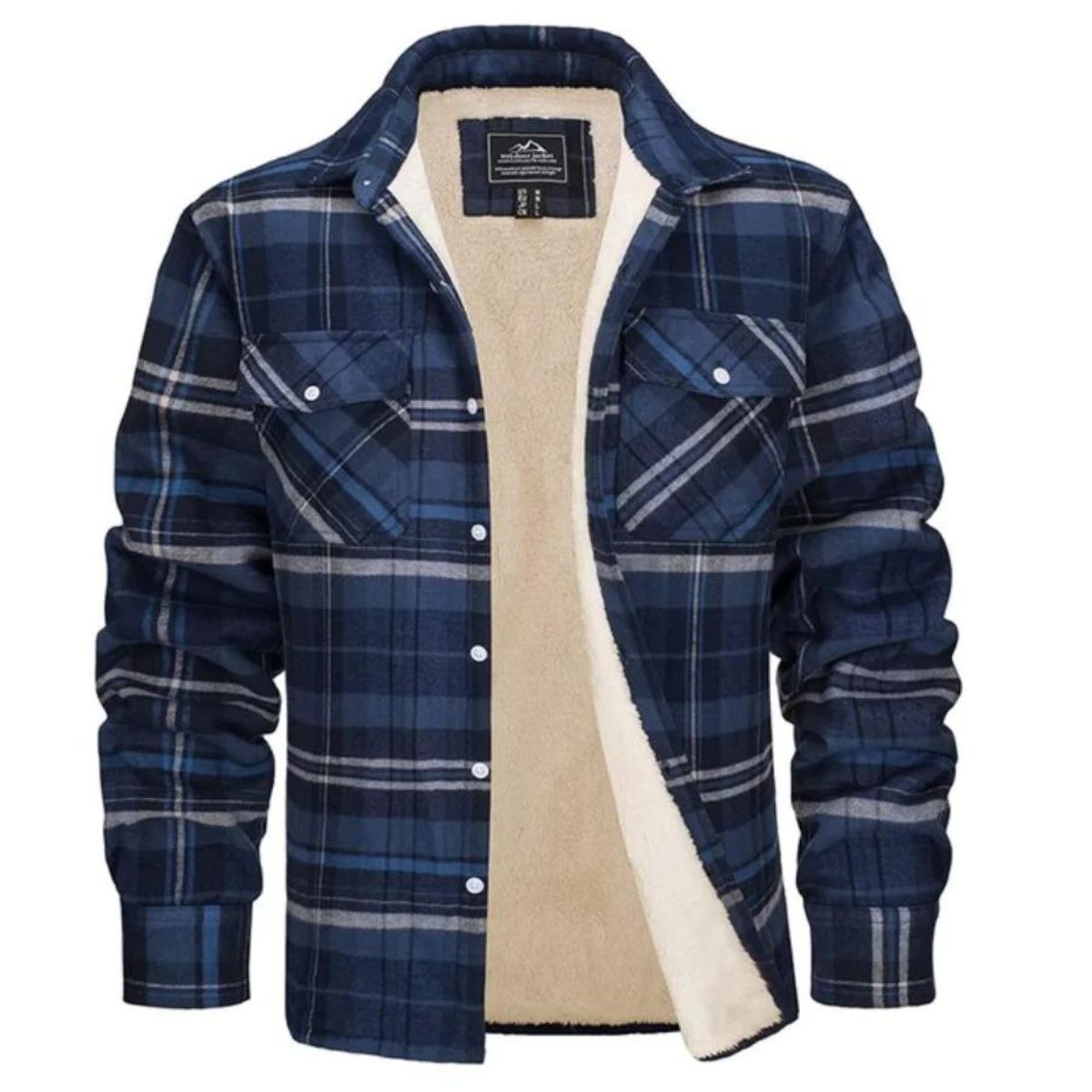 Men's Sherpa-Lined Plaid Shirt Jacket - photo 10