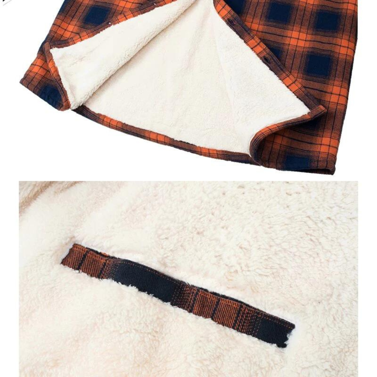Men's Sherpa-Lined Plaid Shirt Jacket - photo 4