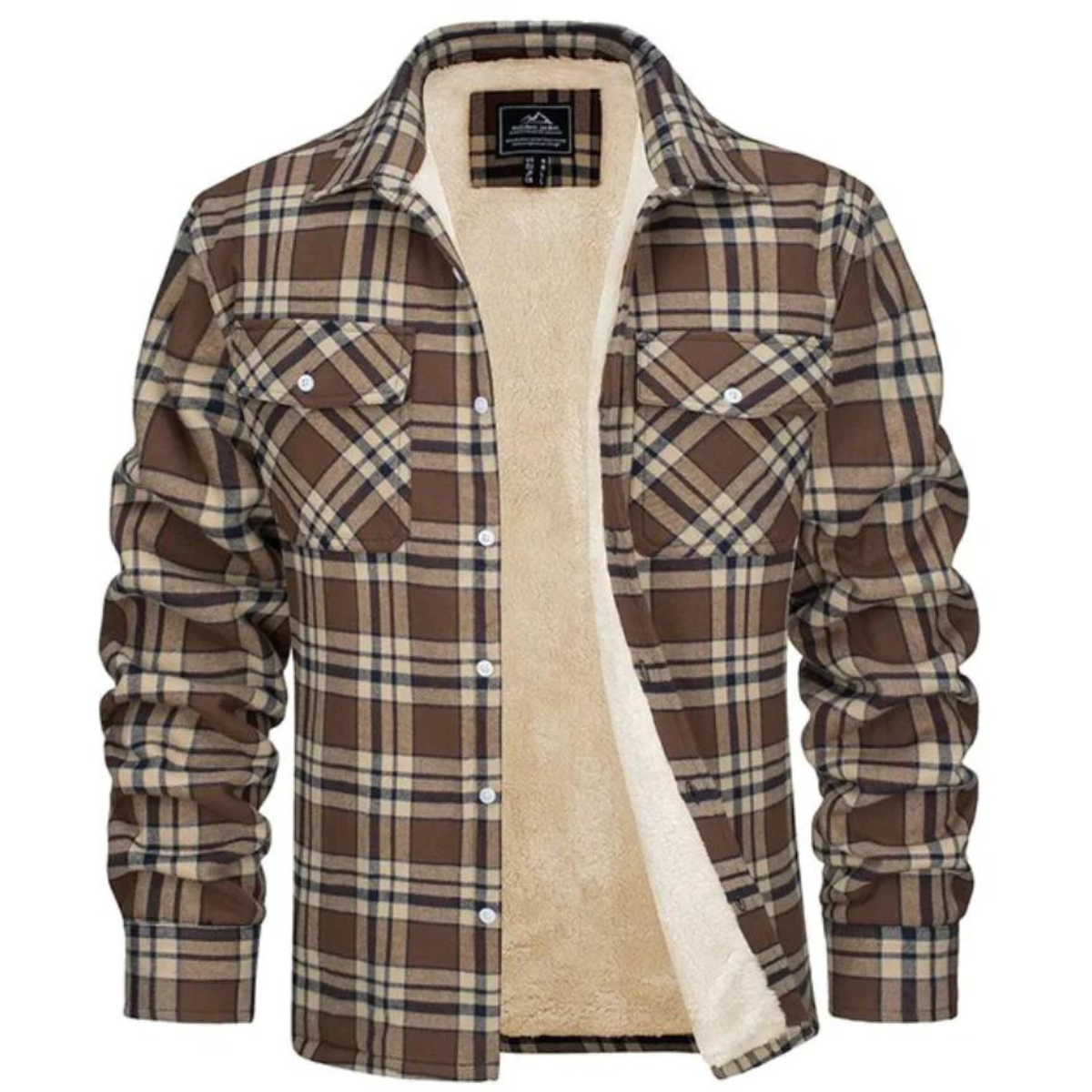 Men's Sherpa-Lined Plaid Shirt Jacket - photo 8