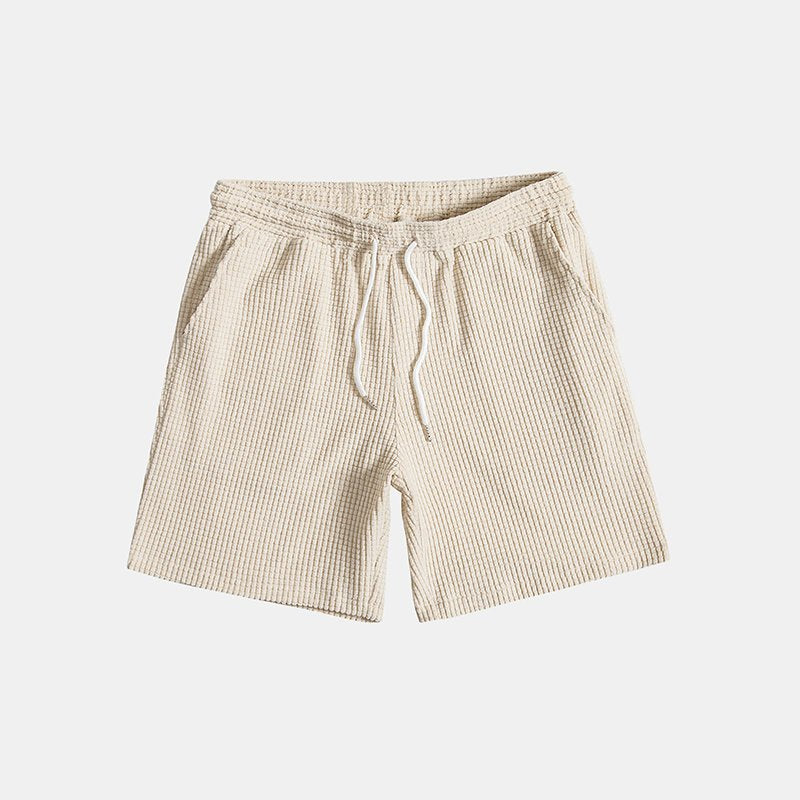 men's short sleeve shirt and shorts set - detail view