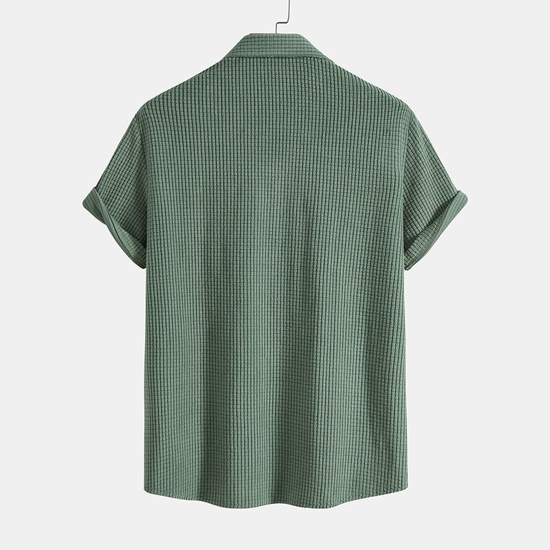 men's short sleeve shirt and shorts set - alternate view