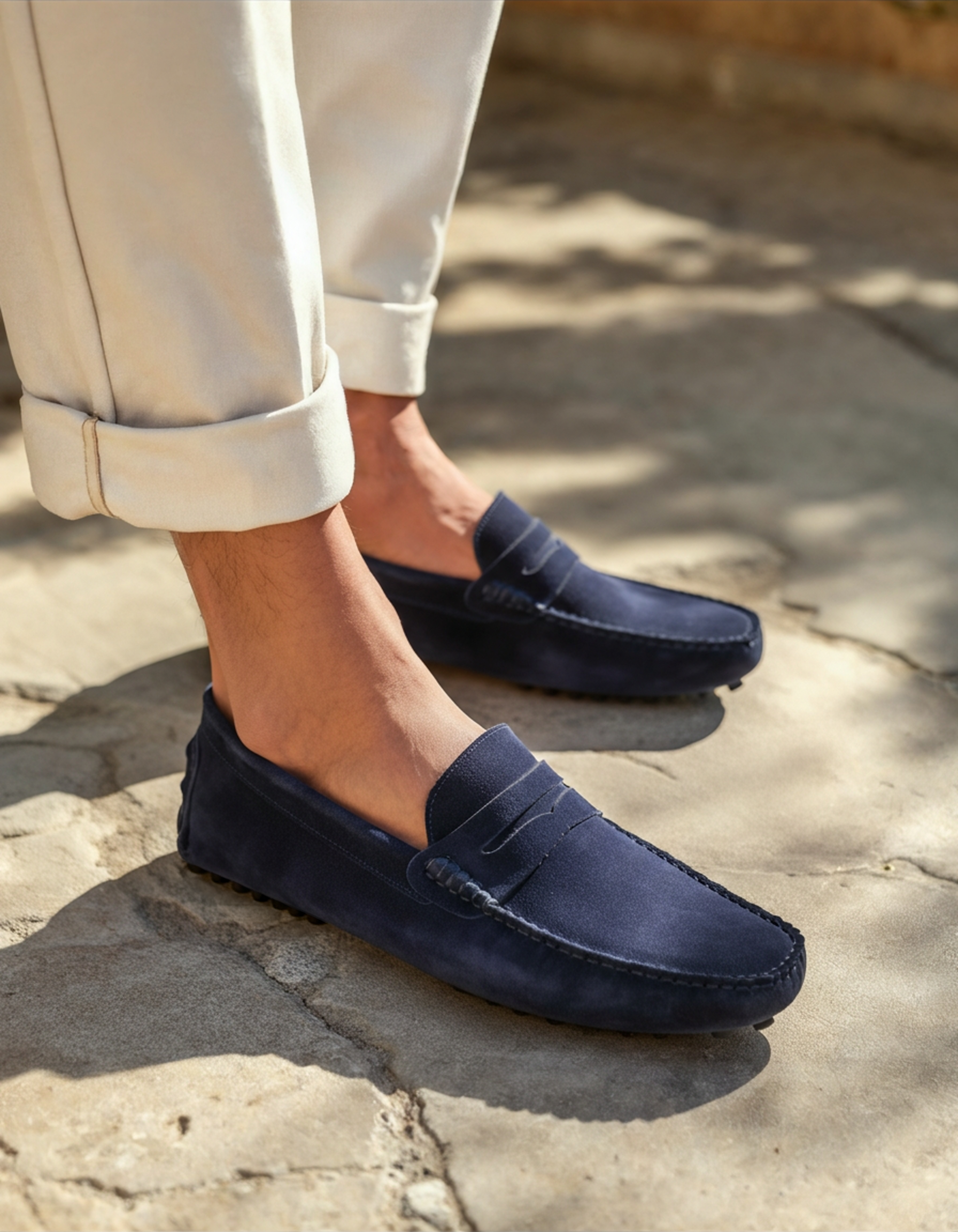 Men's Suede Driver Loafers | Slip-On Comfortable Casual Dress Shoes