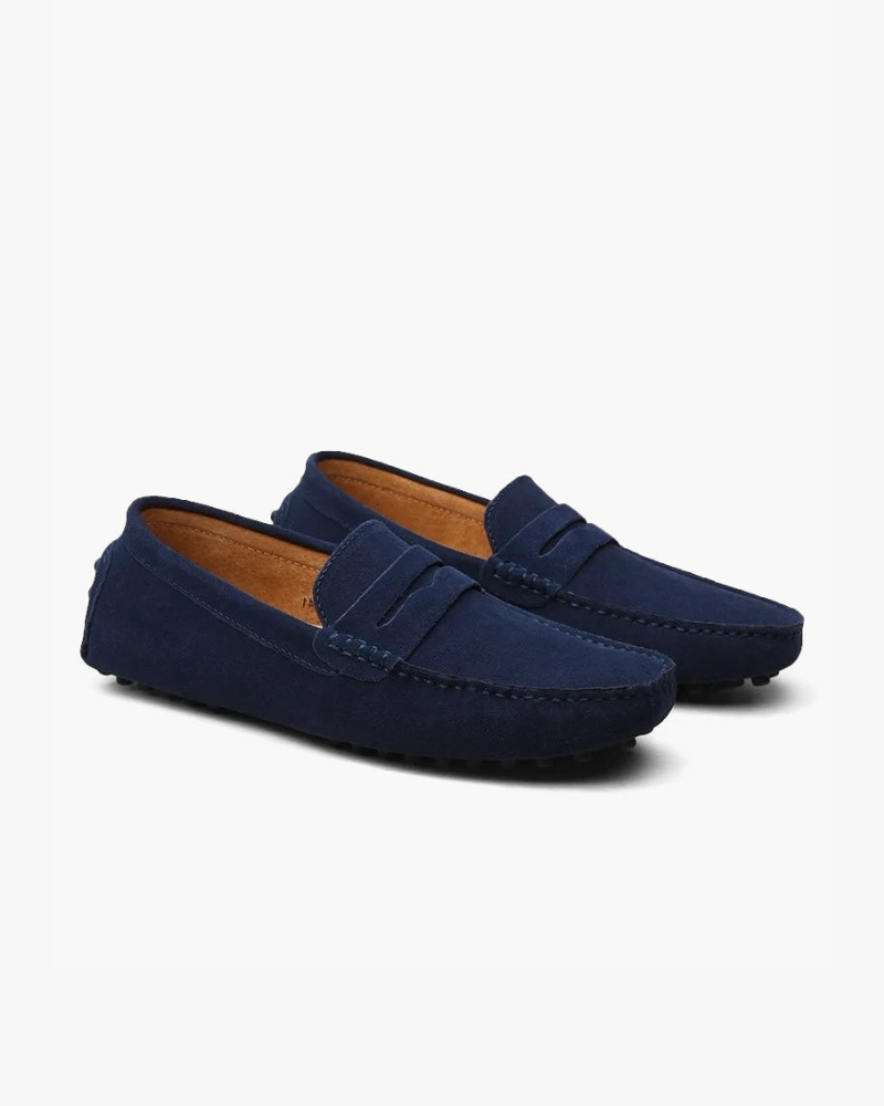 Men's Suede Driver Loafers | Slip-On Comfortable Casual Dress Shoes