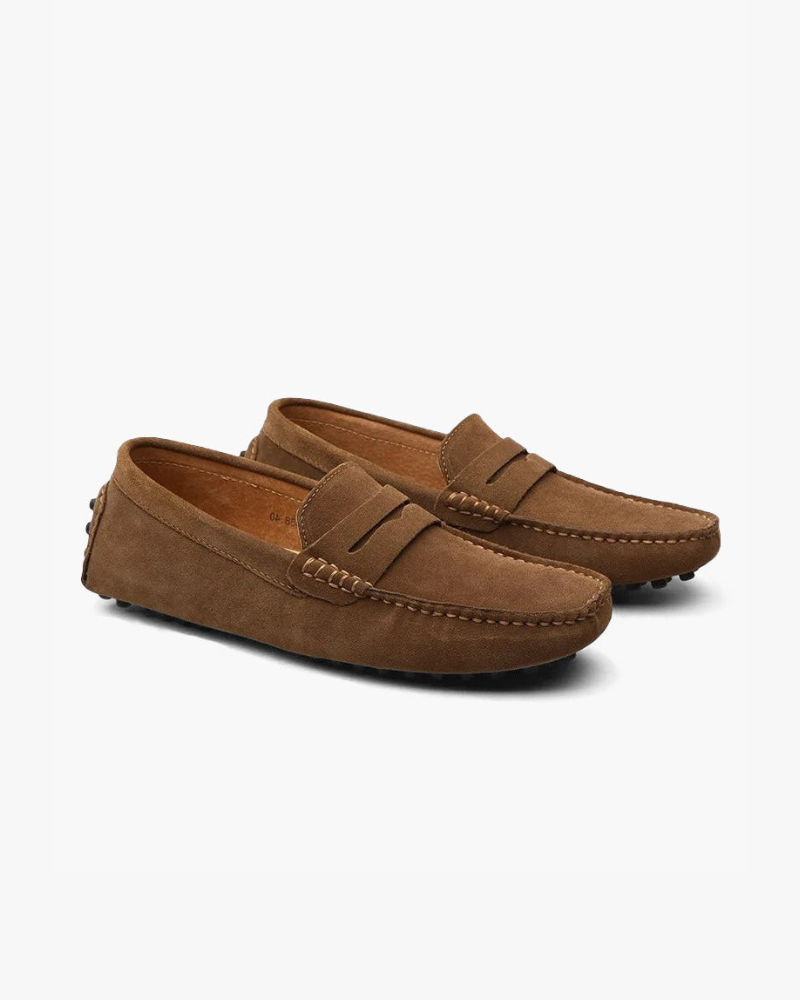 Men's Suede Driver Loafers | Slip-On Comfortable Casual Dress Shoes