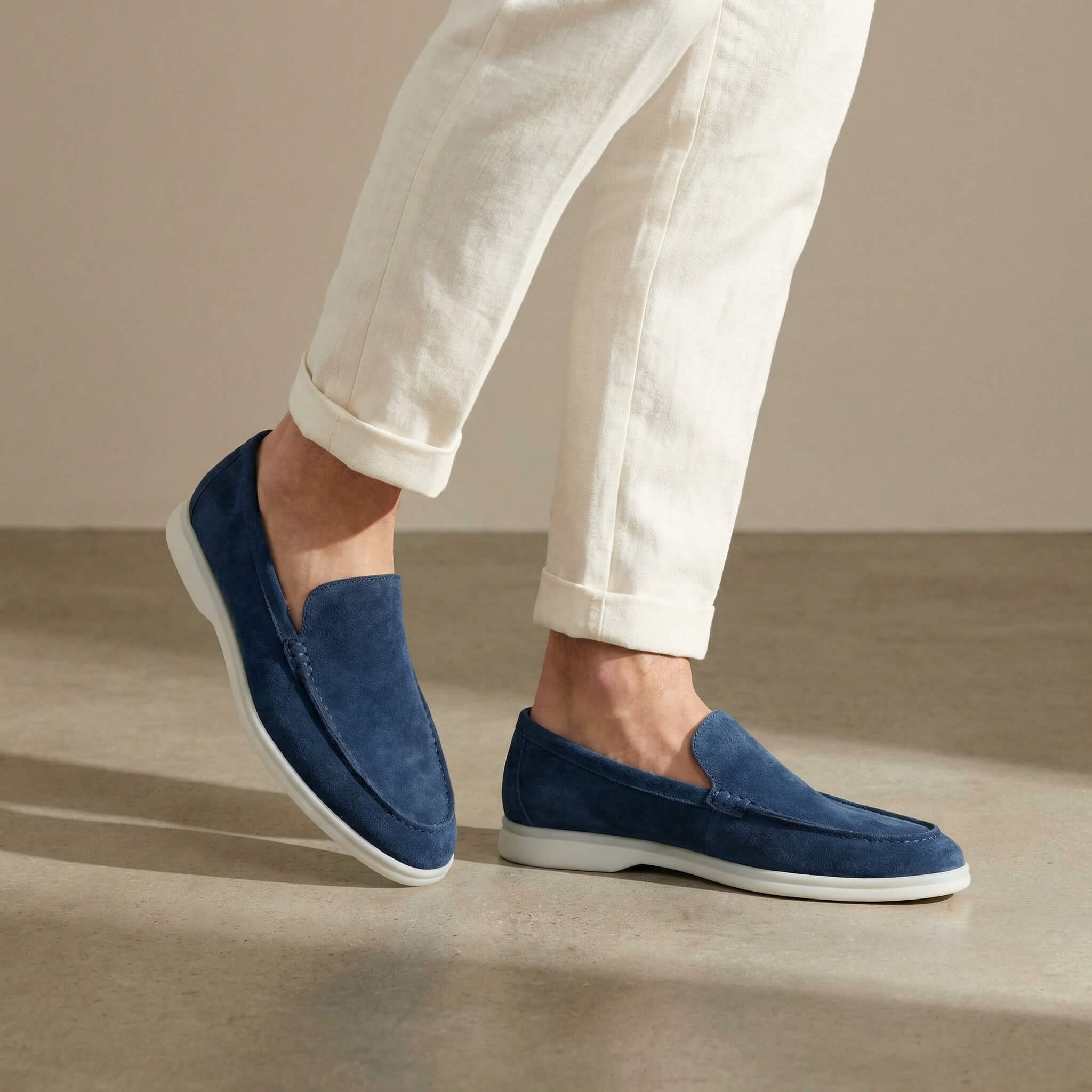 Men's Suede Slip-On Loafers | Comfortable Casual Everyday Flat Shoes