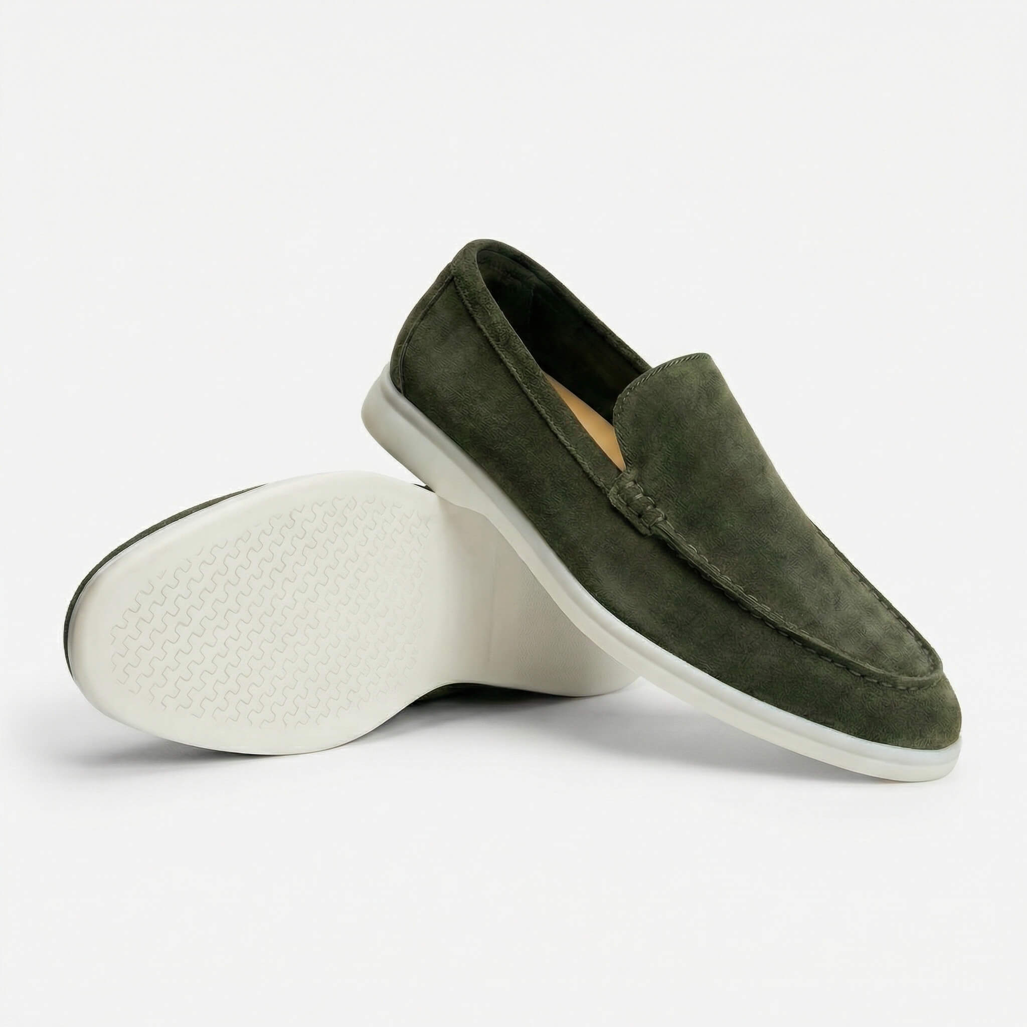 Men's Suede Slip-On Loafers | Comfortable Casual Everyday Flat Shoes