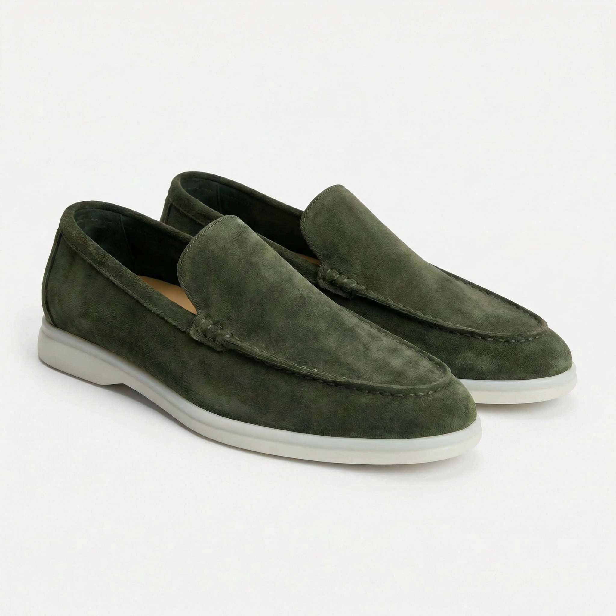 Men's Suede Slip-On Loafers | Comfortable Casual Everyday Flat Shoes