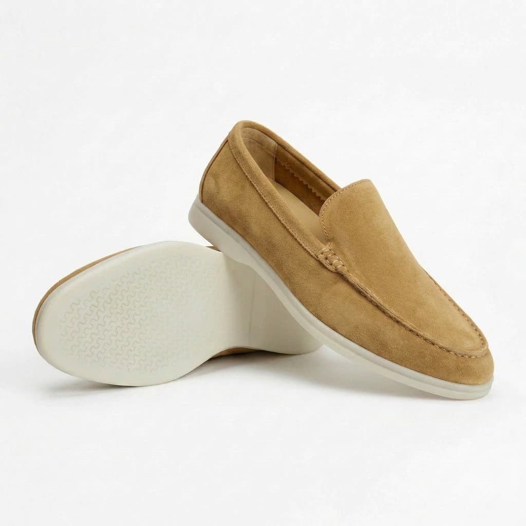 Men's Suede Slip-On Loafers | Comfortable Casual Everyday Flat Shoes