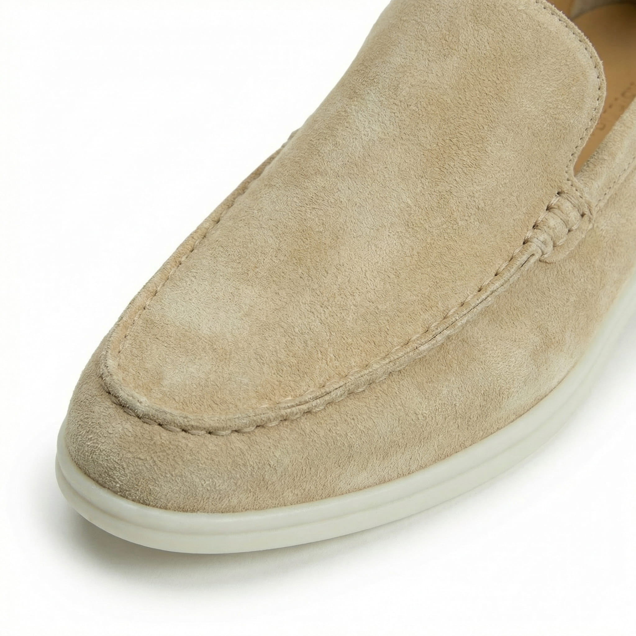 men's suede slip-on loafers - detail view
