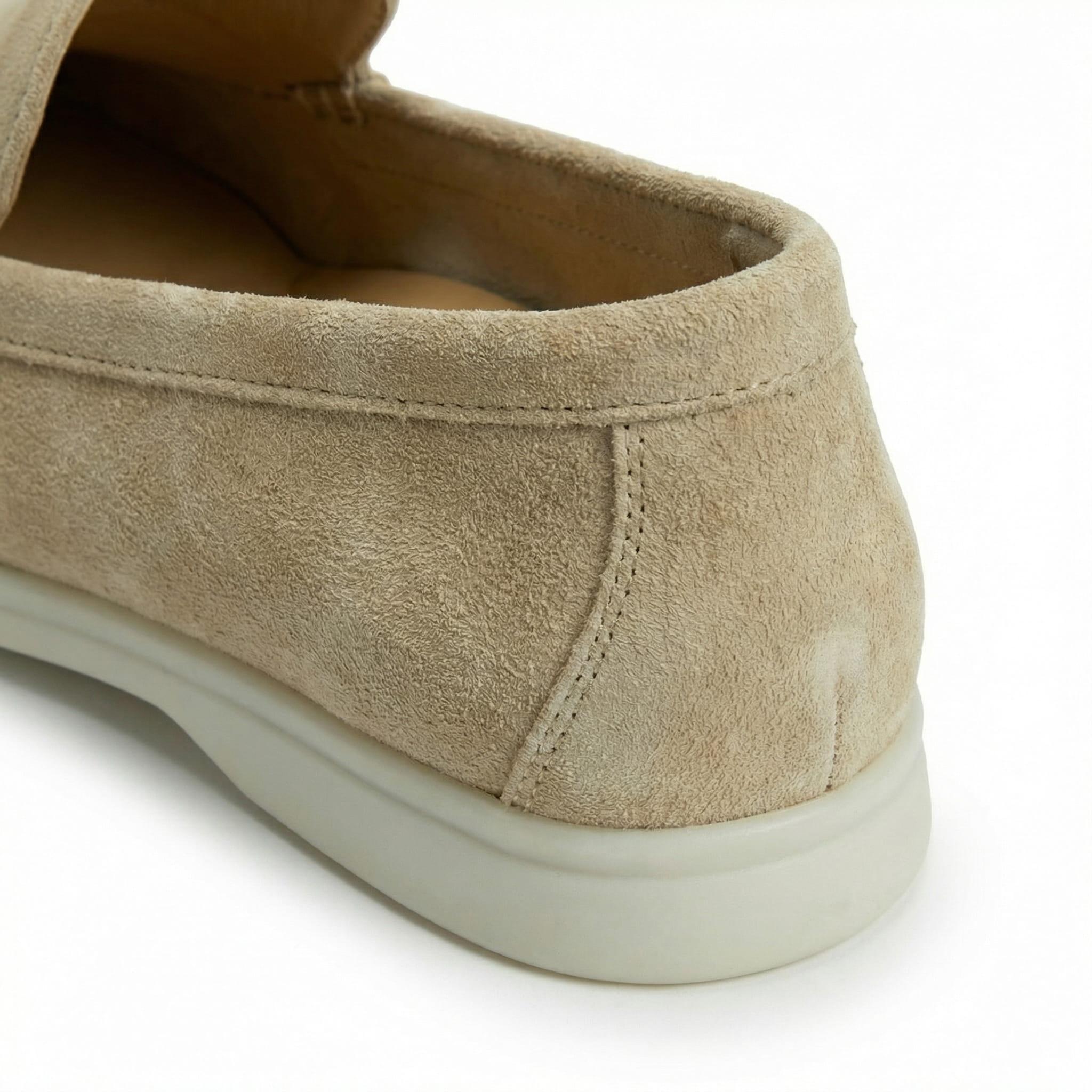 men's suede slip-on loafers - full view
