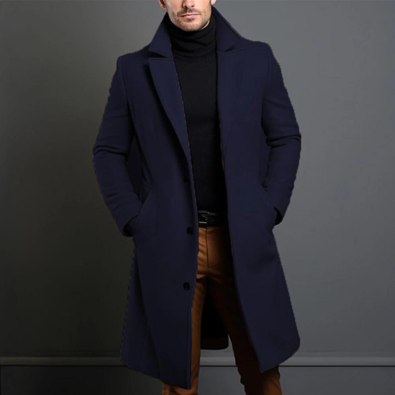 Men's Wool Coat | Classic Cut Warm Durable Fabric - photo 4