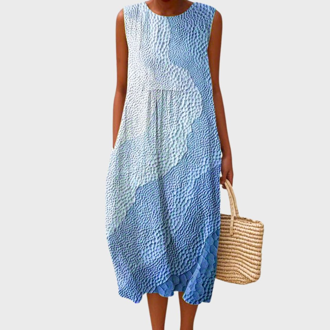 Women's Sleeveless Tiered Plaid Midi Dress | Casual Summer Dress