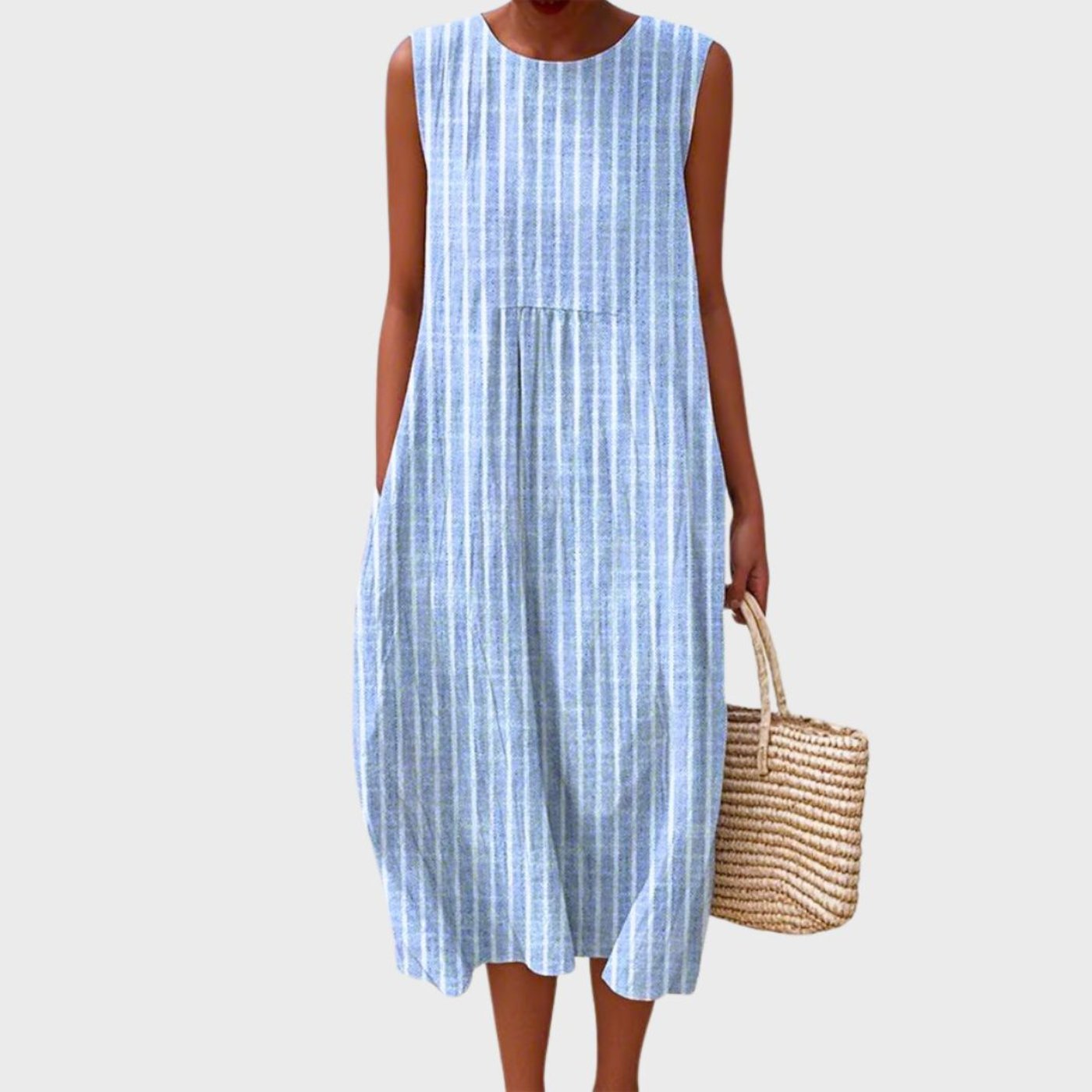 Women's Sleeveless Tiered Plaid Midi Dress | Casual Summer Dress