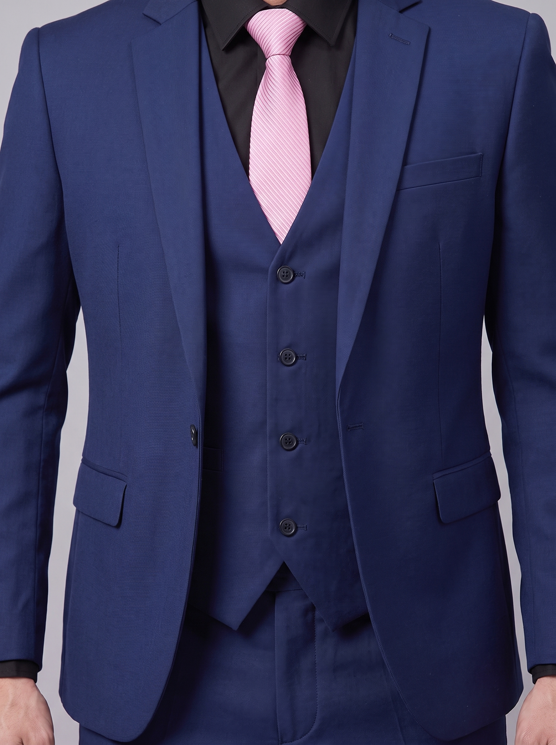 Men's Slim Fit Formal Two-Piece Suit – Notch Lapel Blazer & Trousers