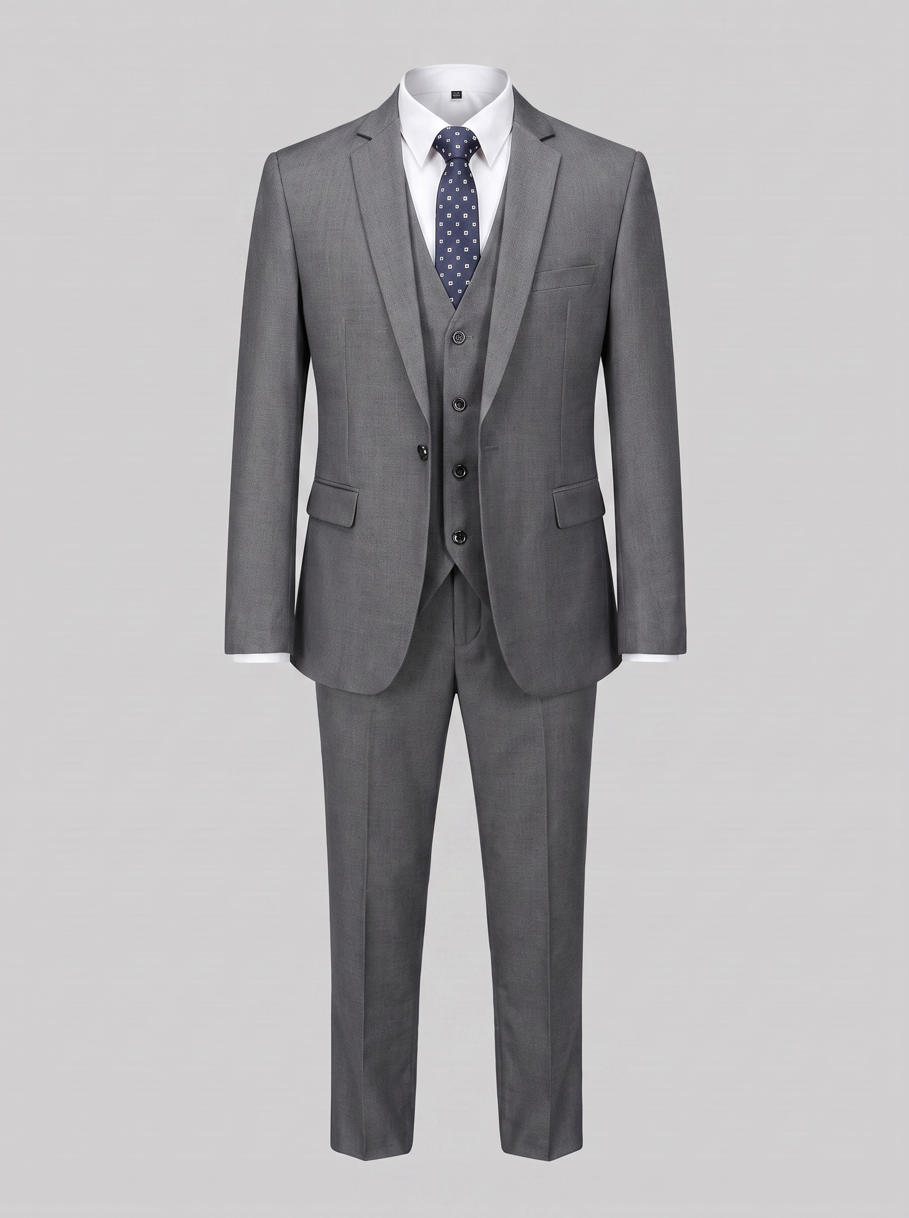 Men's Slim Fit Formal Two-Piece Suit – Notch Lapel Blazer & Trousers