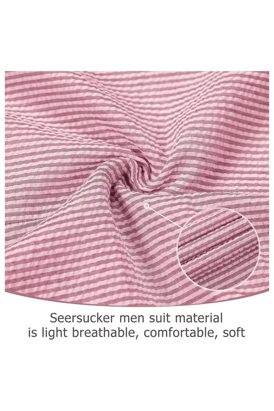 Men's Striped Seersucker 2-Piece Suit | Summer Blazer and Pants