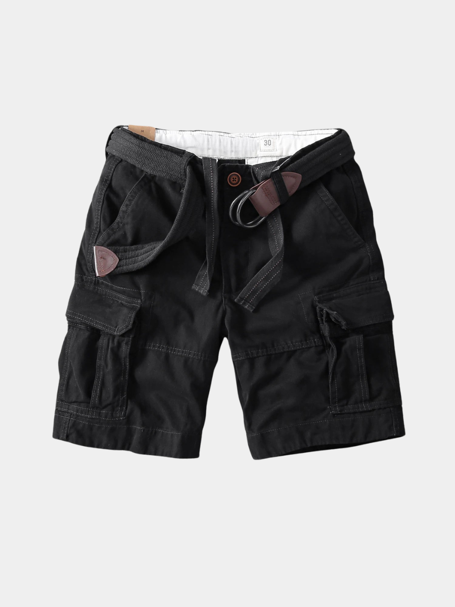 Men's Utility Cargo Shorts | Web Belt Flap Pockets