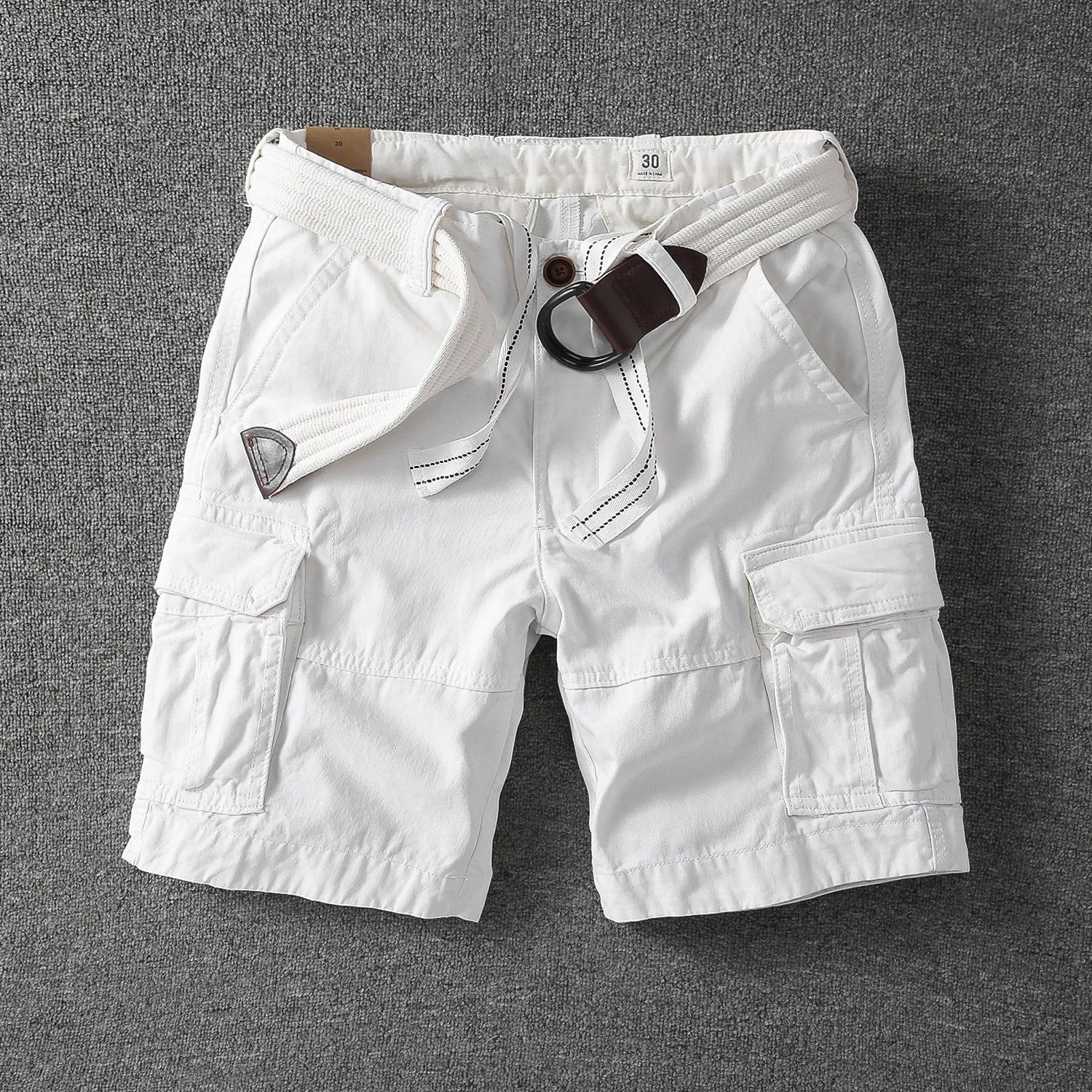 Men's Utility Cargo Shorts | Web Belt Flap Pockets