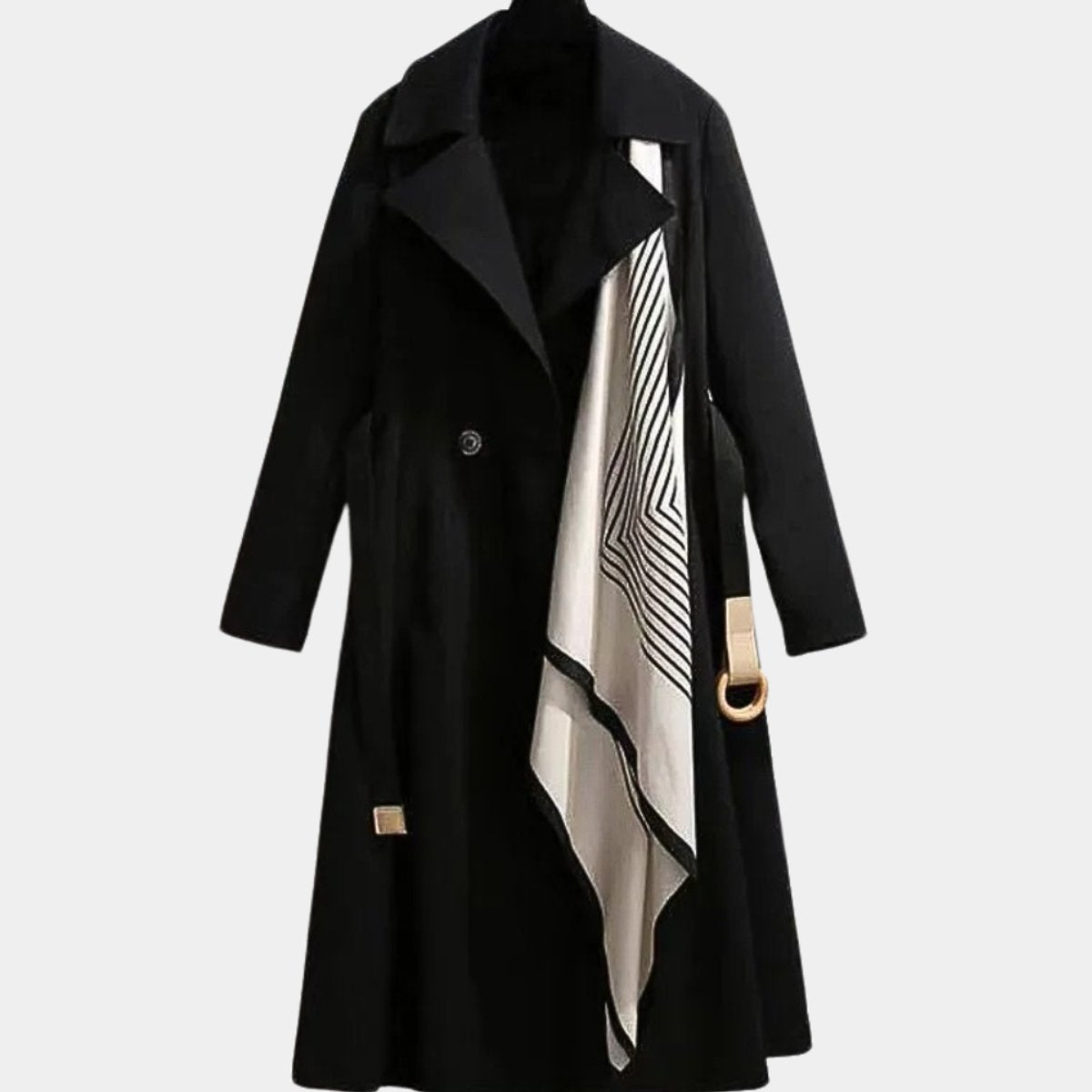Women's Belted Midi Trench Coat | Relaxed Fit Outerwear - photo 2