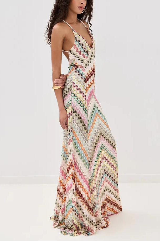 Women's Crochet Knit Mini Dress | Sleeveless Summer Beach Dress