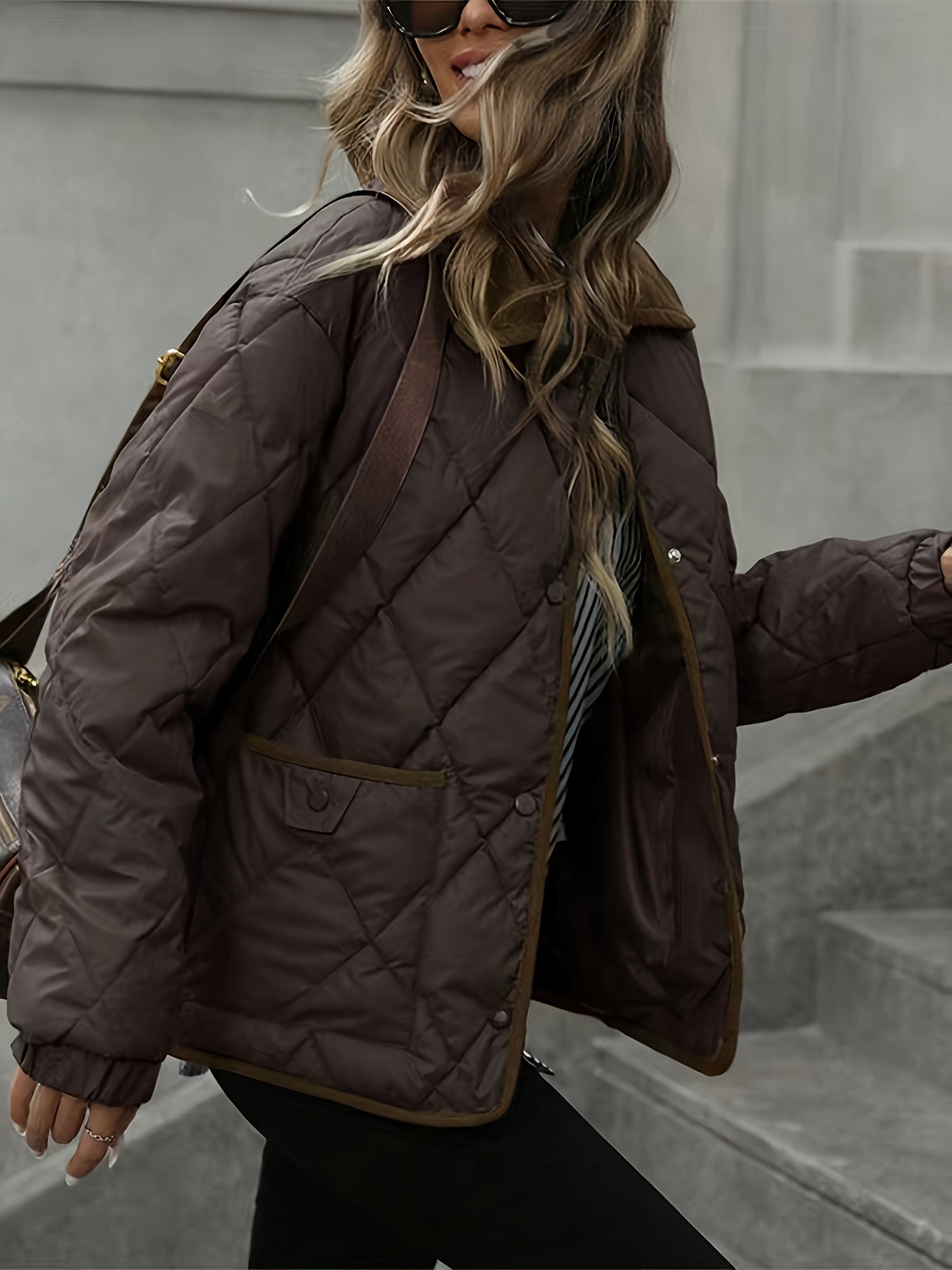 Women's Diamond-Quilted Padded Jacket - photo 4