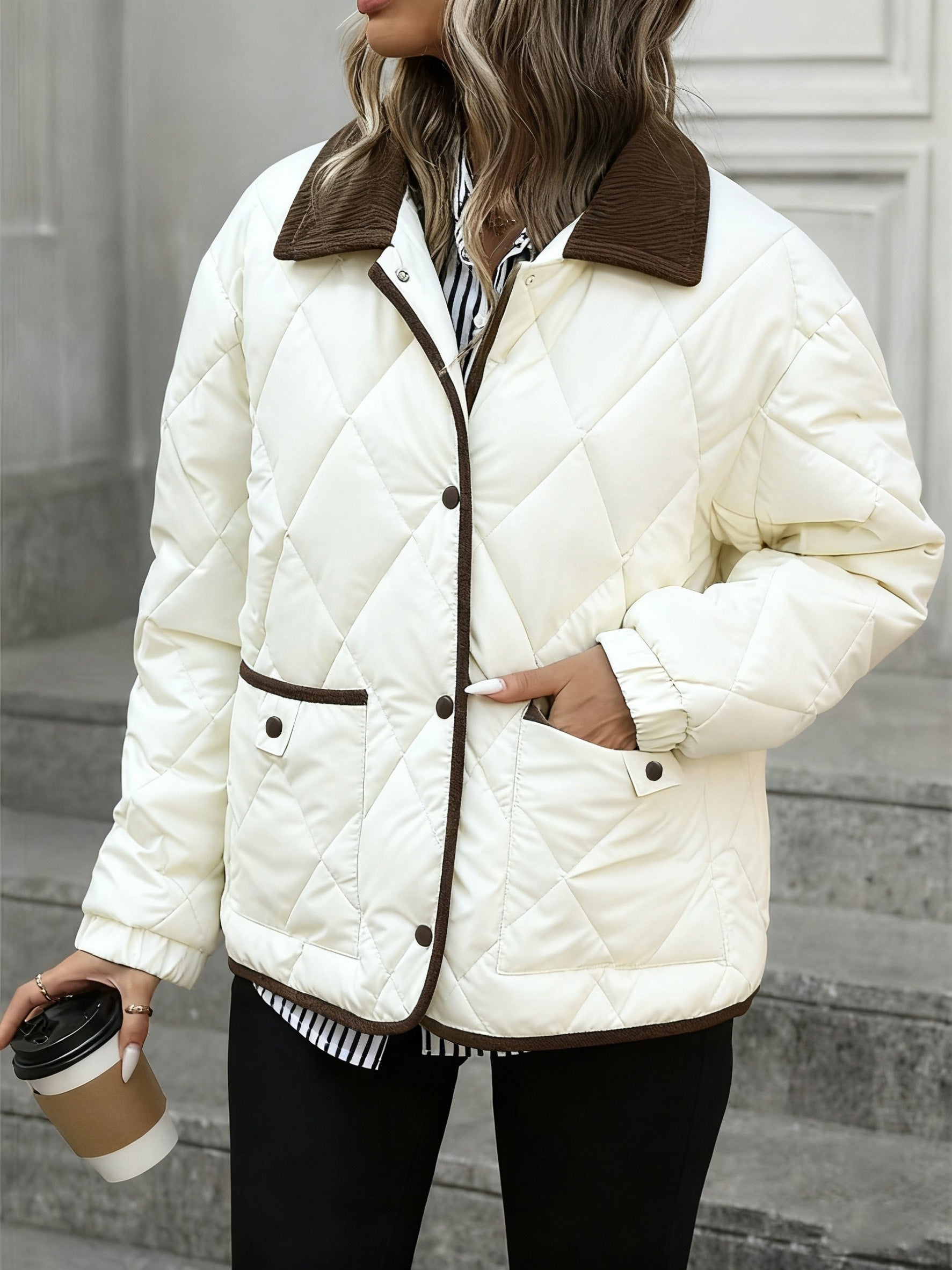 Women's Diamond-Quilted Padded Jacket - photo 7