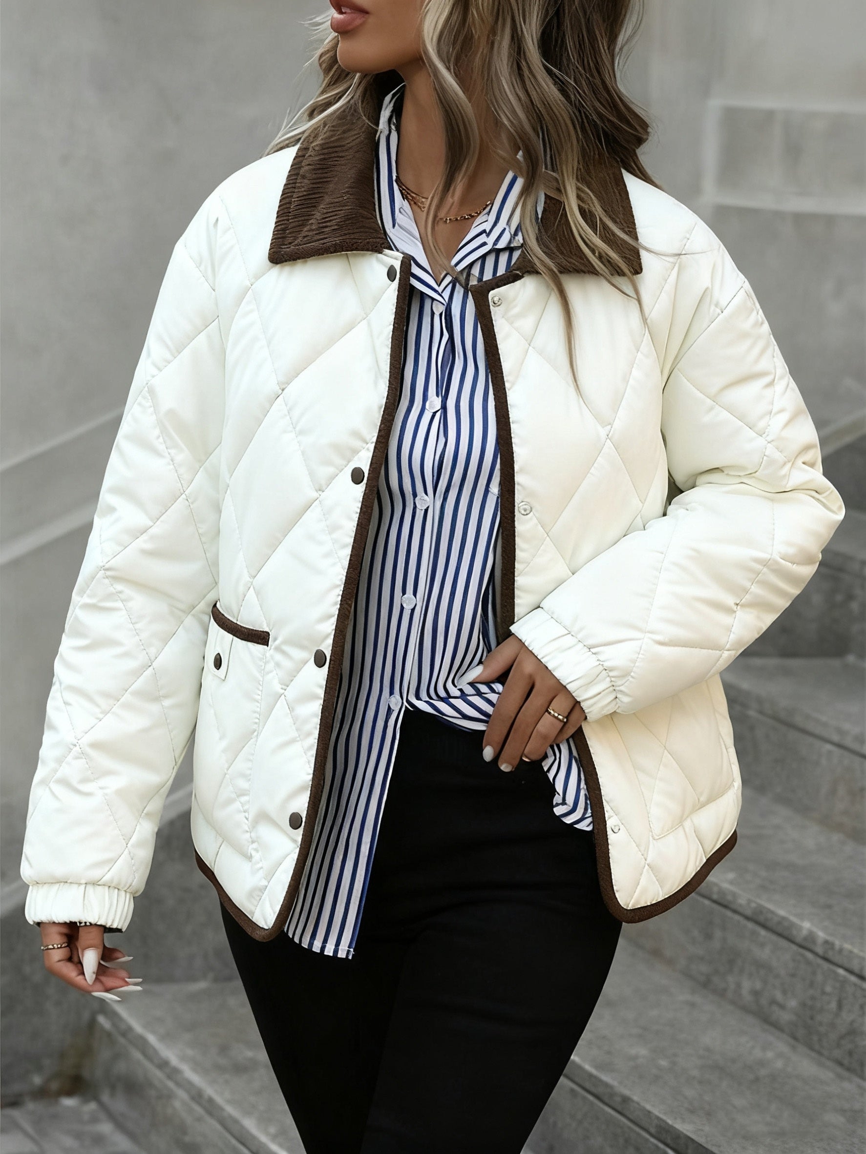 Women's Diamond-Quilted Padded Jacket - photo 9