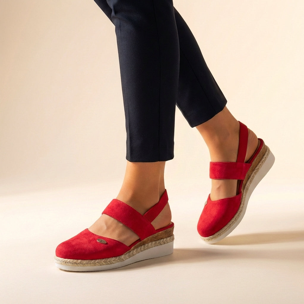 Women's Cushioned Espadrille Platform Sandals | Ankle Strap Summer Sandals