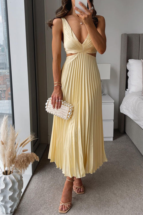 Women's Floral Print Ruched Maxi Dress | Sleeveless Summer Occasion Dress