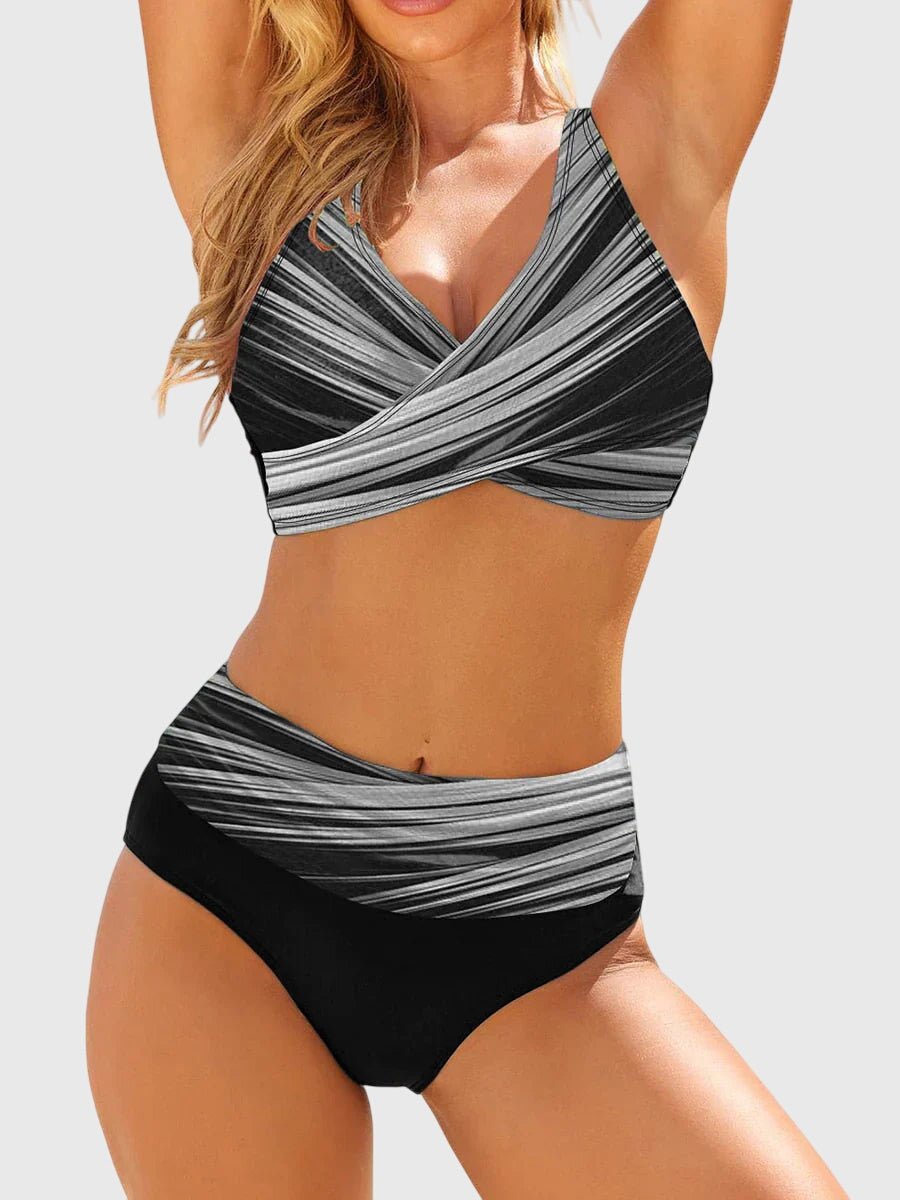 Women's geometric print bikini - detail view