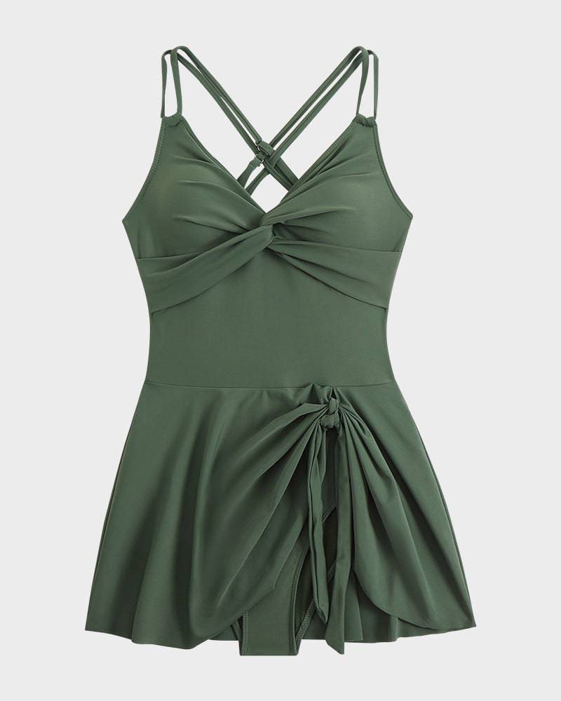 Women's Joly flattering swim dress - full view