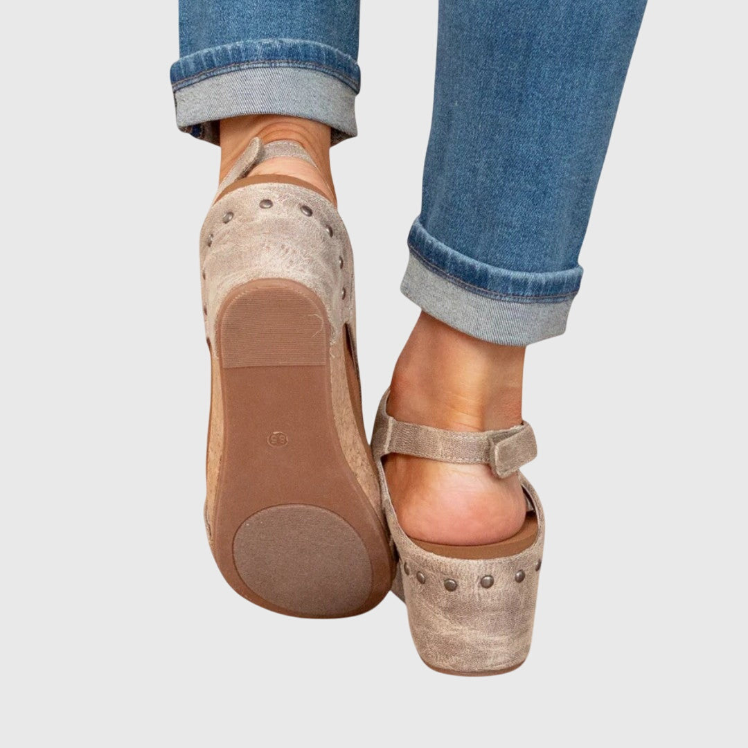 Women's open toe orthopedic sandals cushioned footbed detail