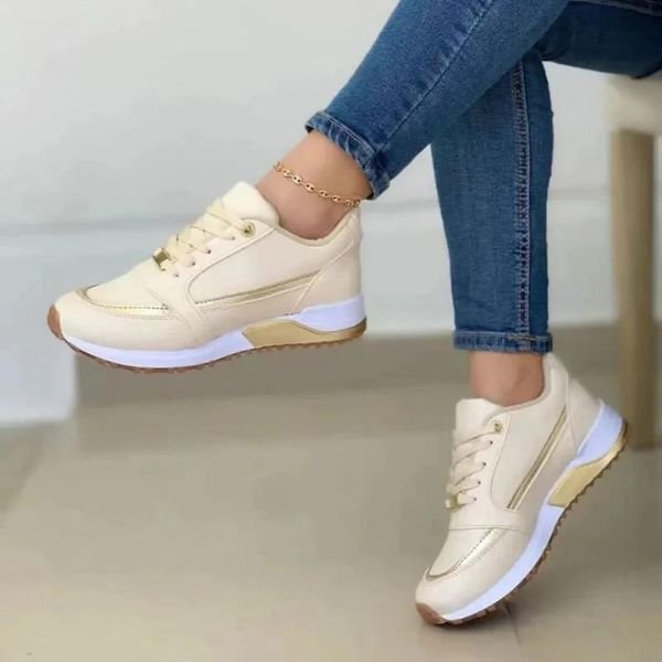 Women's orthopedic lace-up sneakers - back view