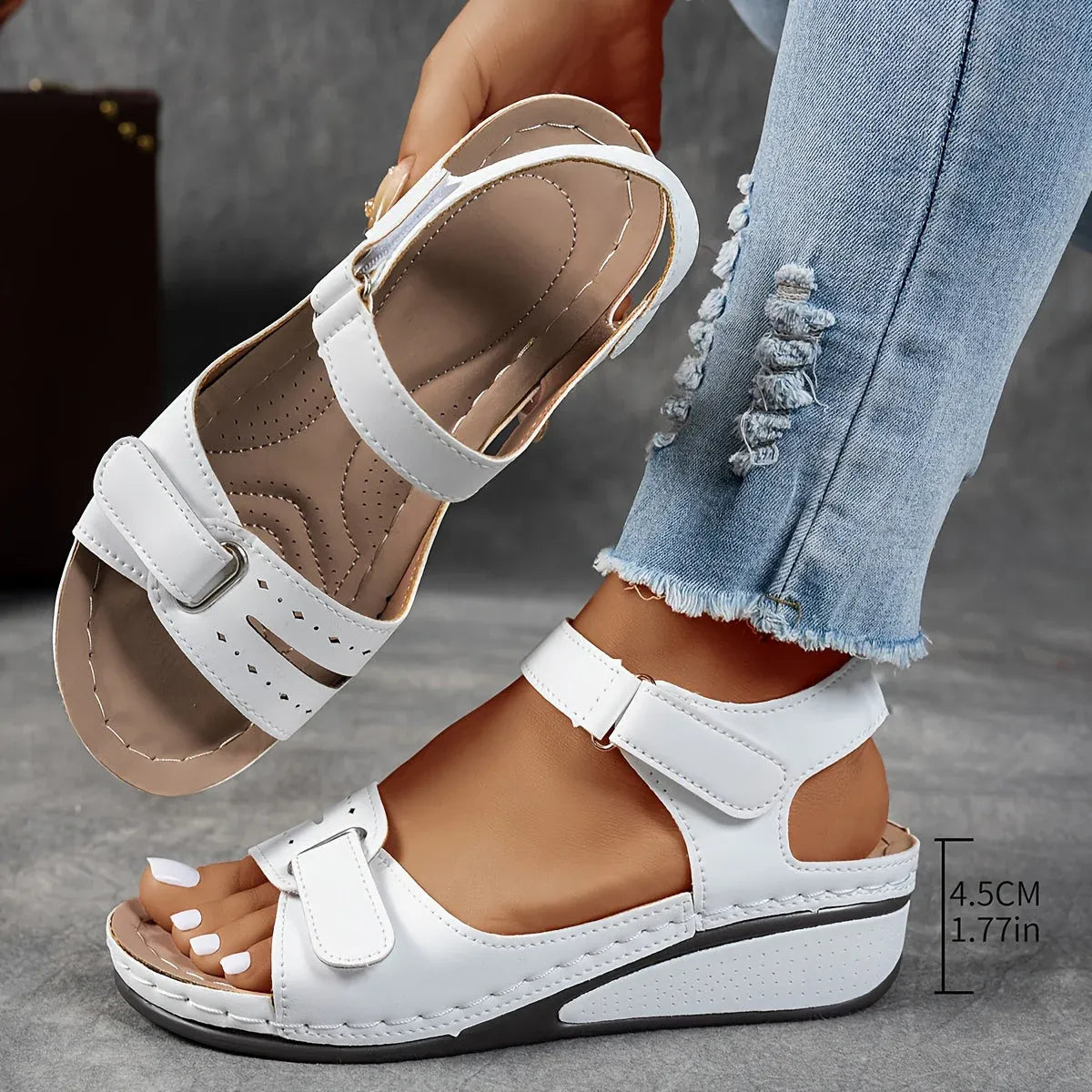 Women's orthopedic strap sandals pressure relief everyday wear