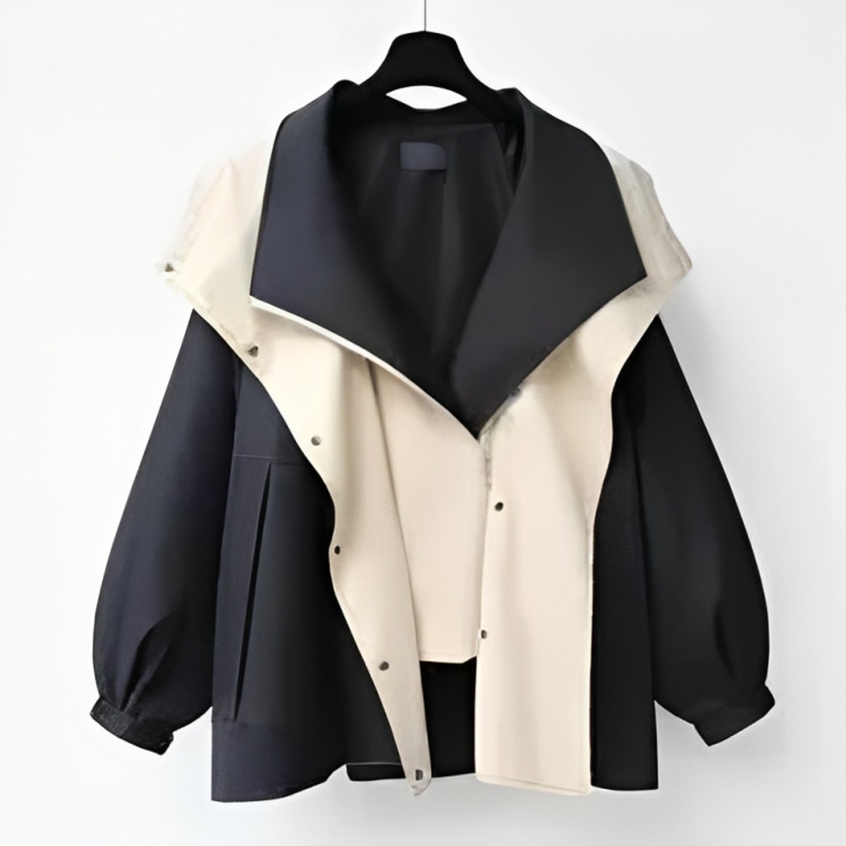 Women's Oversized Double-Collar Waterproof Trench Coat - photo 6