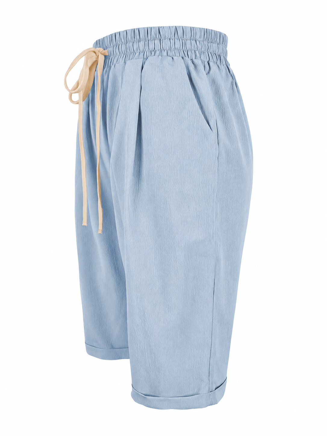womens relaxed fit capri pants | casual cropped trousers - side view