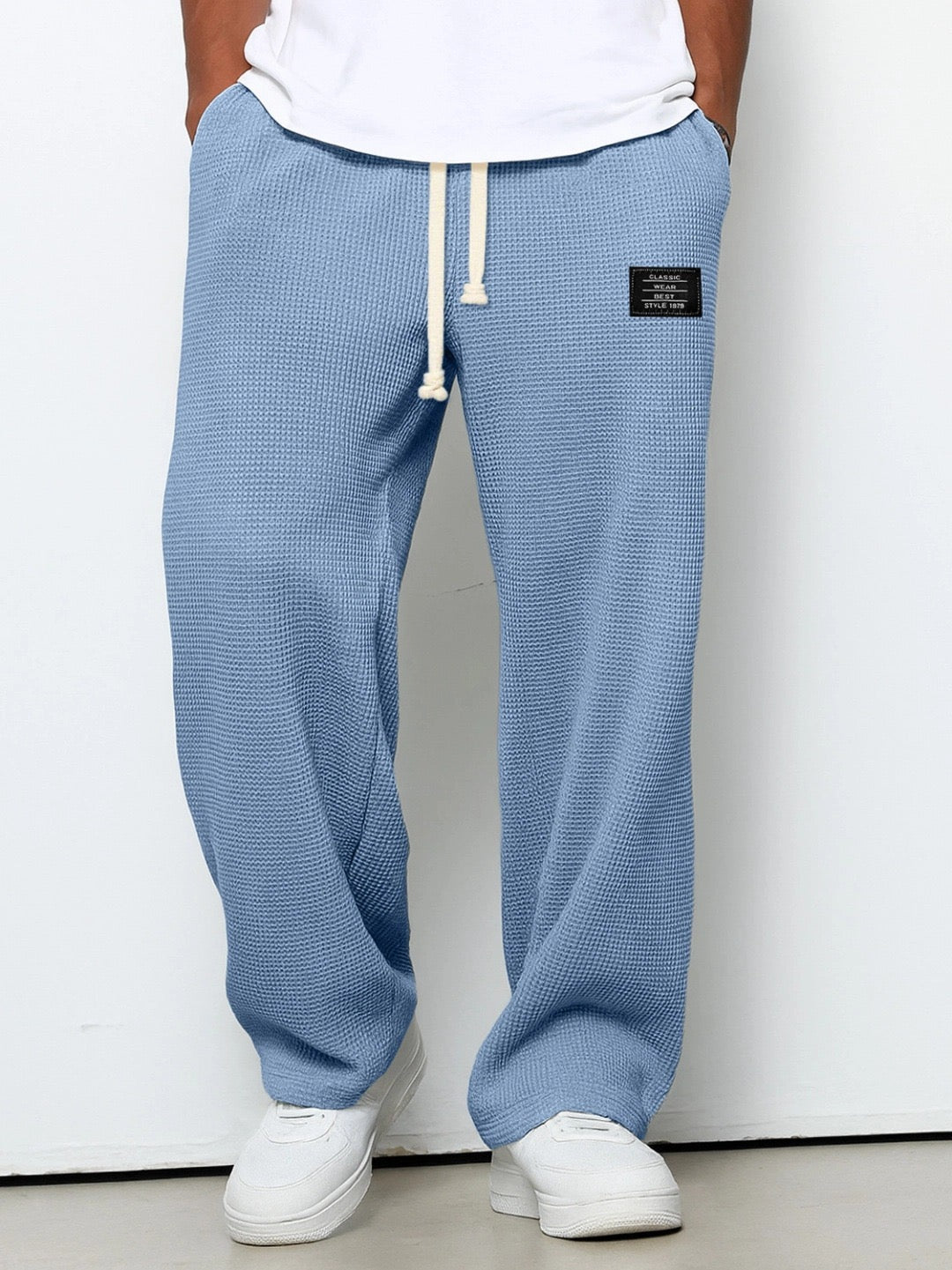 Women's relaxed lace trim pants - side view