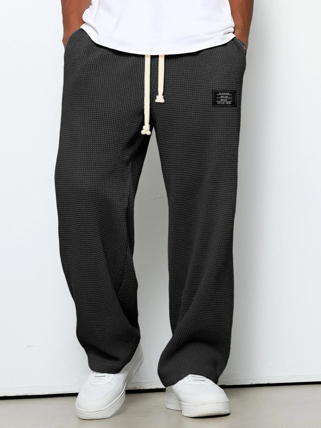 Women's relaxed lace trim pants - alternate view
