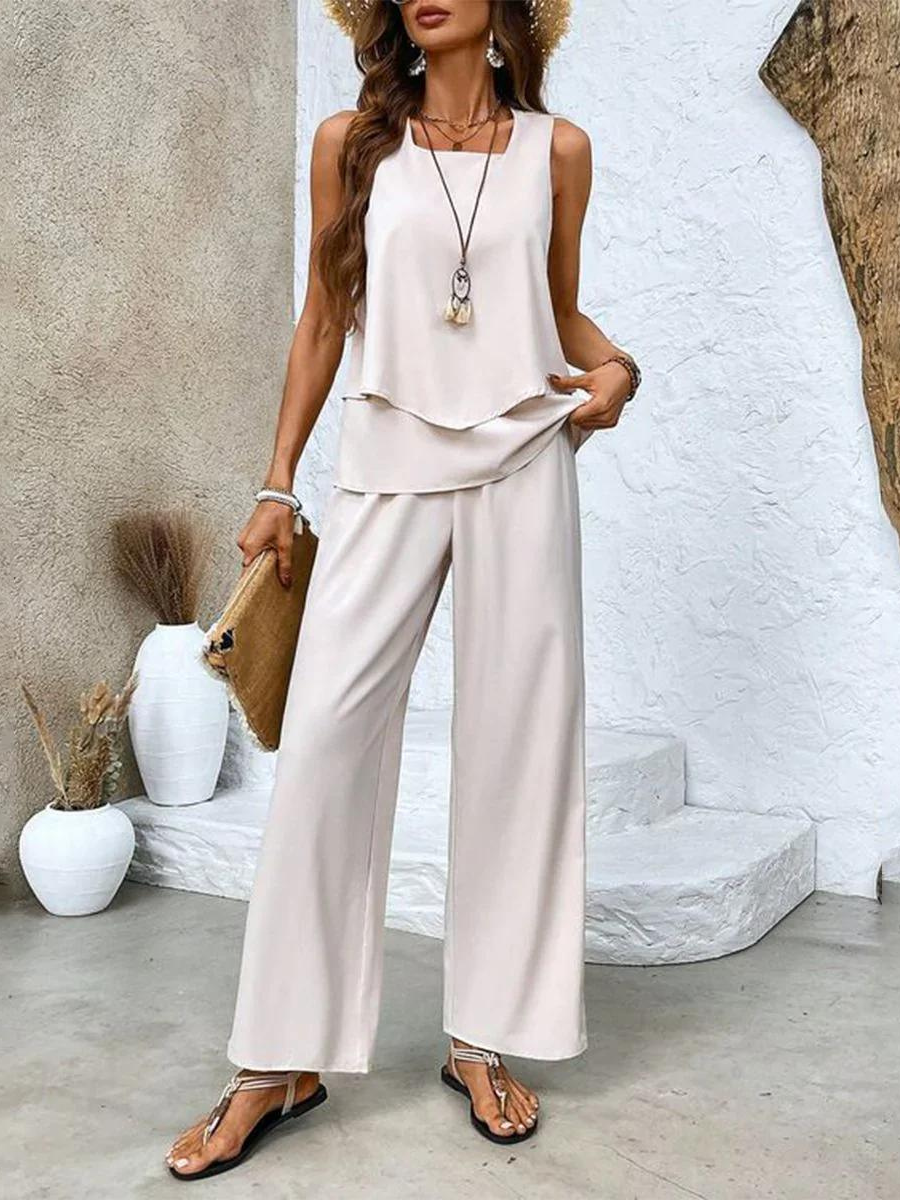 Women's relaxed two-piece casual set - color variant